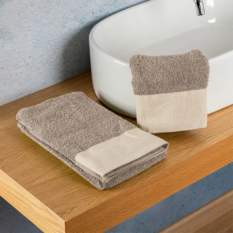 Set Asciugamani Bagno 2 Pezzi con Balza in Lino Il Gruppone