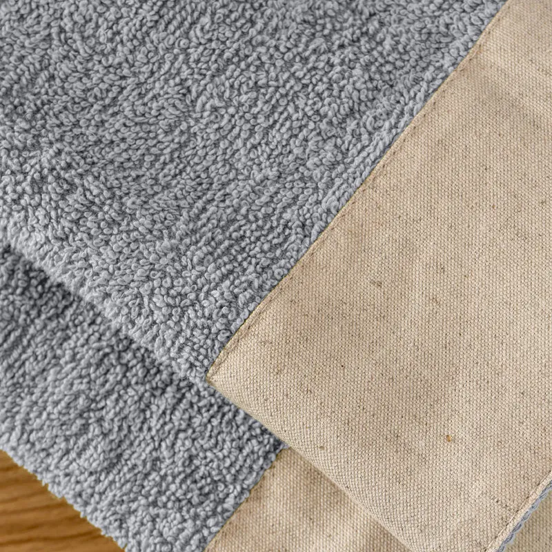 Set Asciugamani Bagno 2 Pezzi con Balza in Lino Il Gruppone