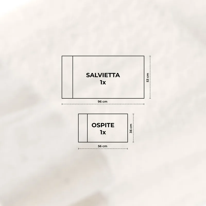 Set Asciugamani Bagno 2 Pezzi con Balza in Lino Il Gruppone