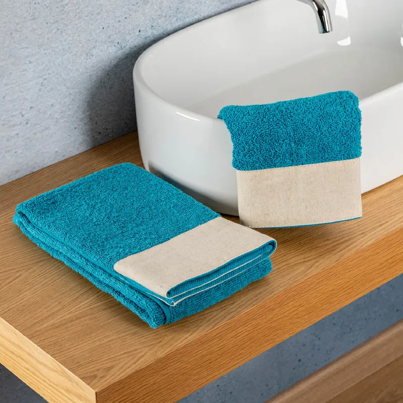 Set Asciugamani Bagno 2 Pezzi con Balza in Lino Il Gruppone