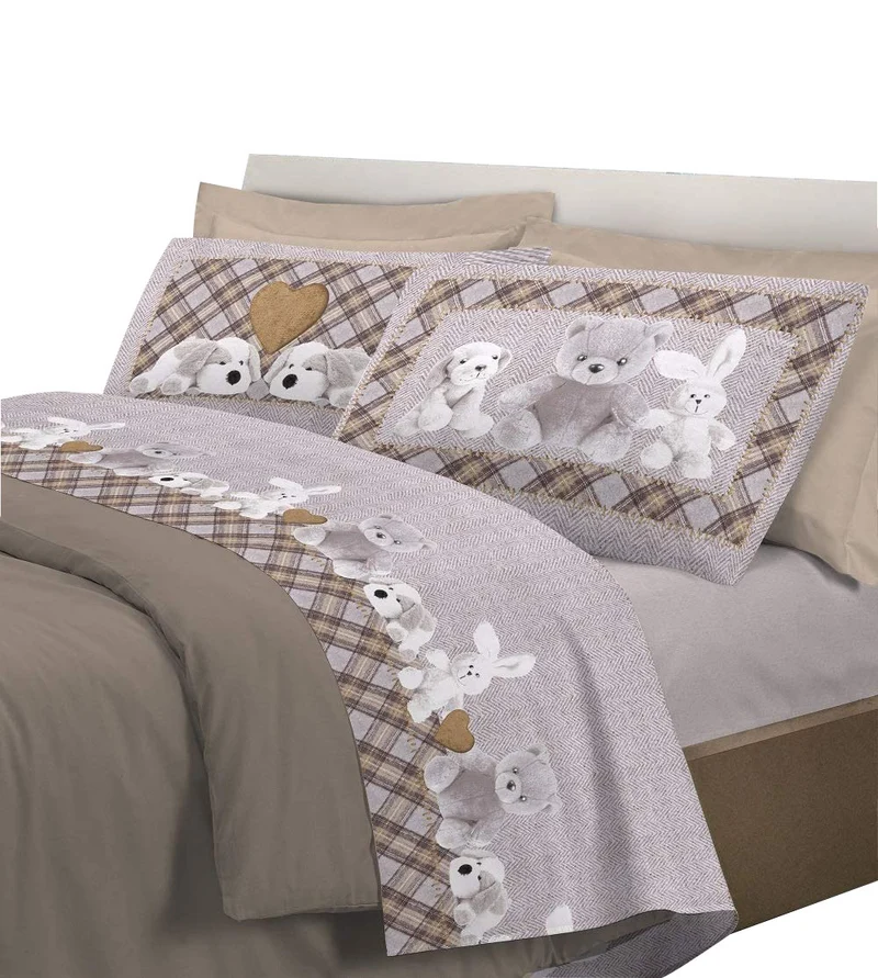 Completo Letto Lenzuola,Stampa Digitale Peluche Il Gruppone