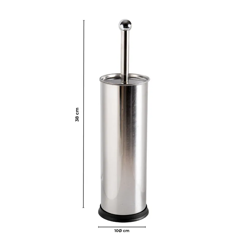 Porta Scopino WC con Scopino in Acciaio Inox Design Moderno Il Gruppone