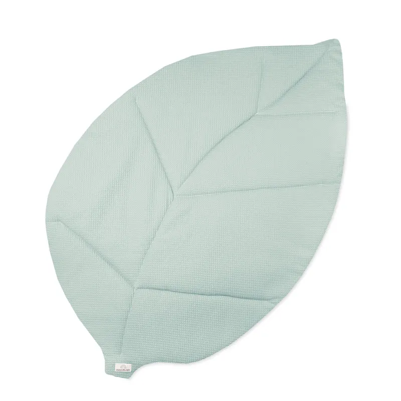 Krabbeldecke Blatt, Waffelpiqué Lagoon