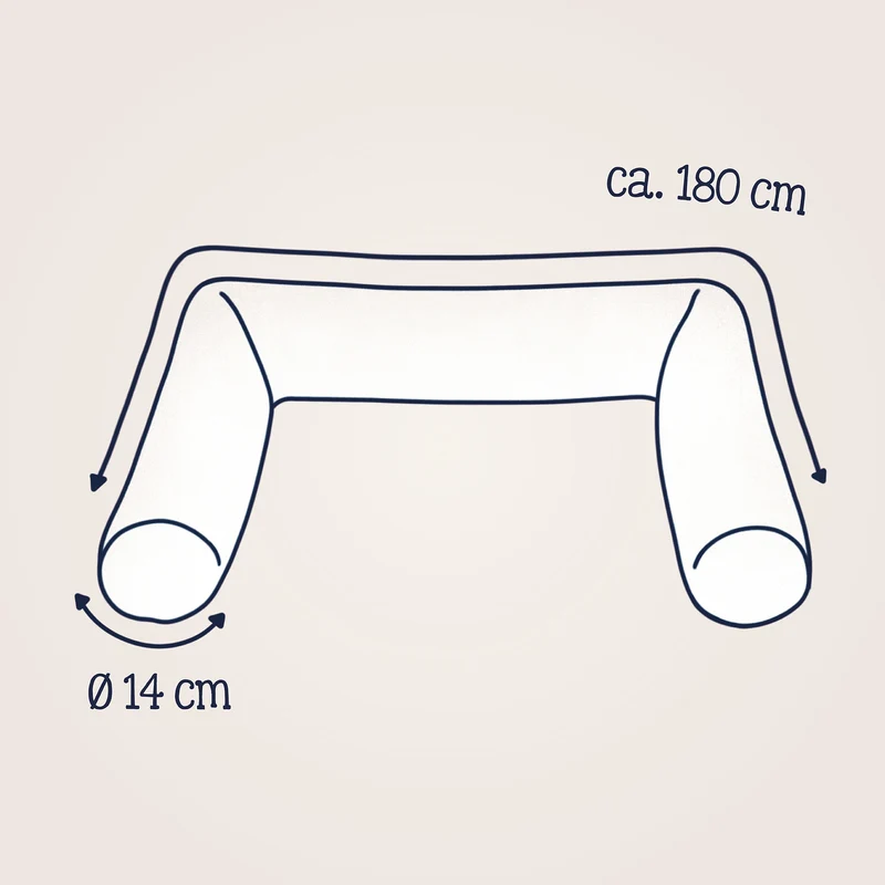 Bettschlange aus Baumwollmusselin, denim