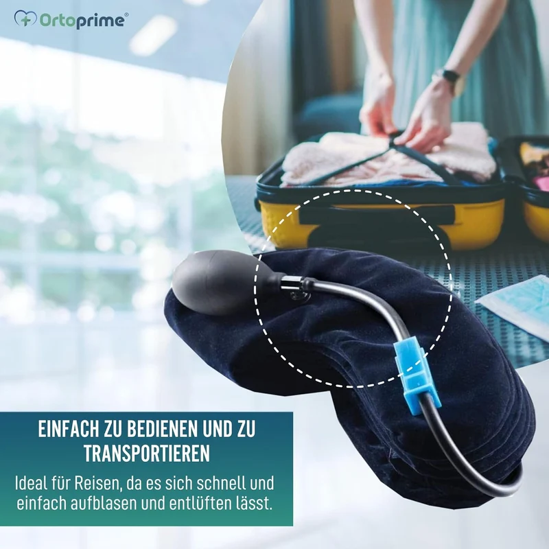 Gerät für die Halswirbeltraktion mit Pumpe