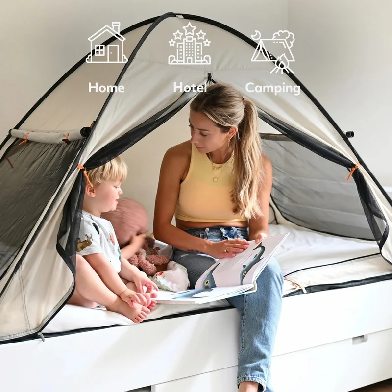 Bettzelt Pop-up Ivory 200 x 90