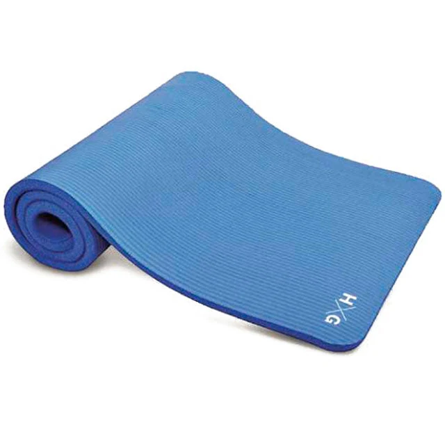 Rutschfeste Yogamatte aus Gummi mit Aufrollbändern