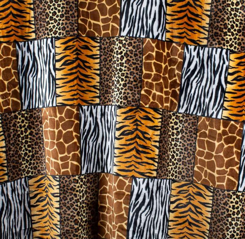 XL Wohndecke Kuscheldecke Animal-Optik Größe 200 x 150cm Tierfell Afrika