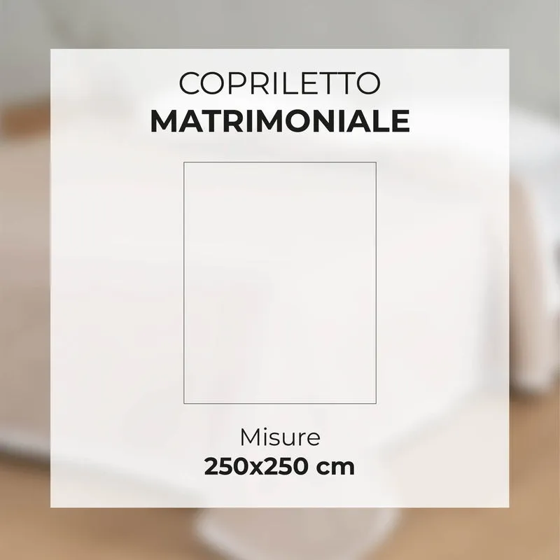Copriletto Trapuntato in Microfibra con Balza in Pizzo Il Gruppone