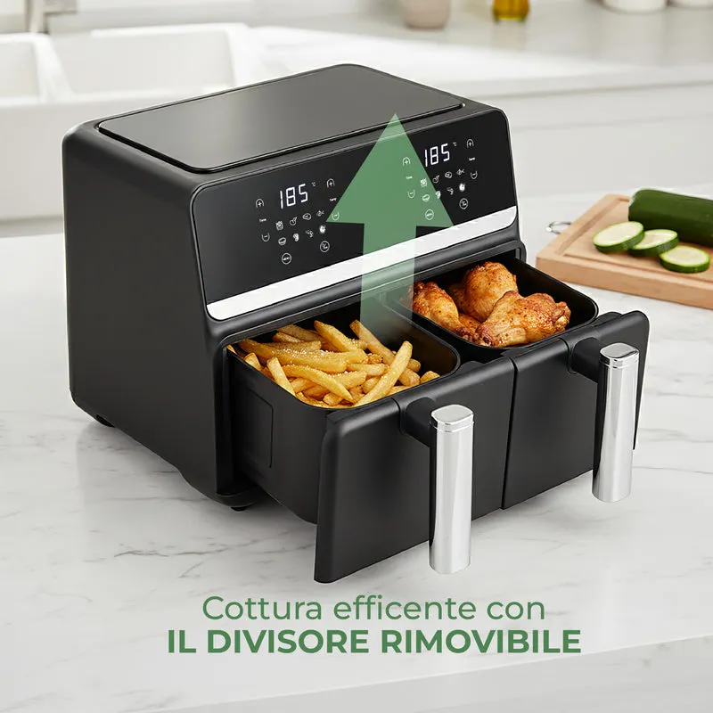 Friggitrice ad Aria 9L Doppio Cestello Digitale XXL Il Gruppone