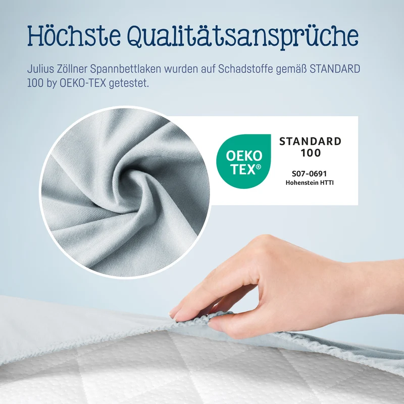 Jersey Spannbettlaken für Babymatratzen 60x120 bis 70x140cm, denim
