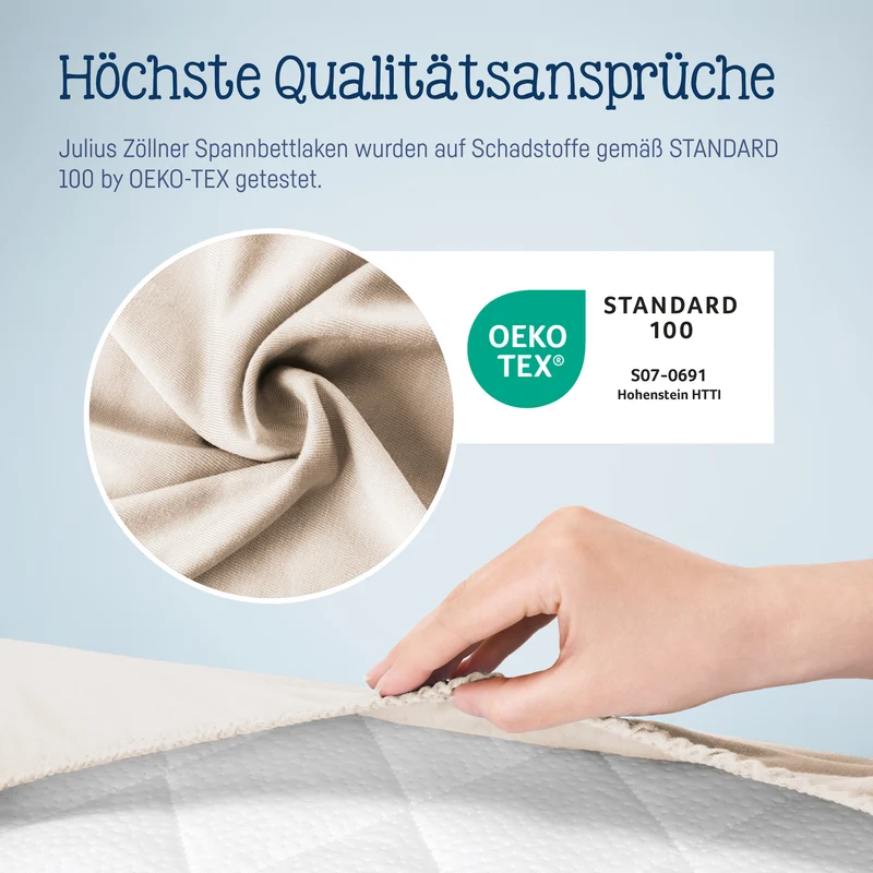 Jersey Spannbettlaken für Babymatratzen 60x120 bis 70x140cm, shell