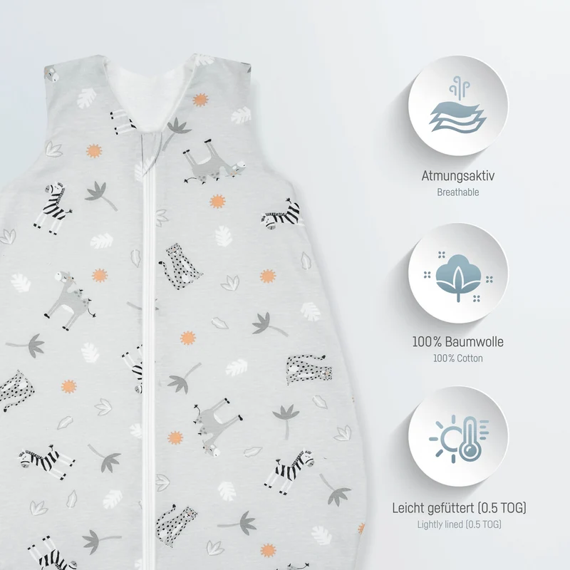 Jersey Sommerschlafsack - Savanne Grau