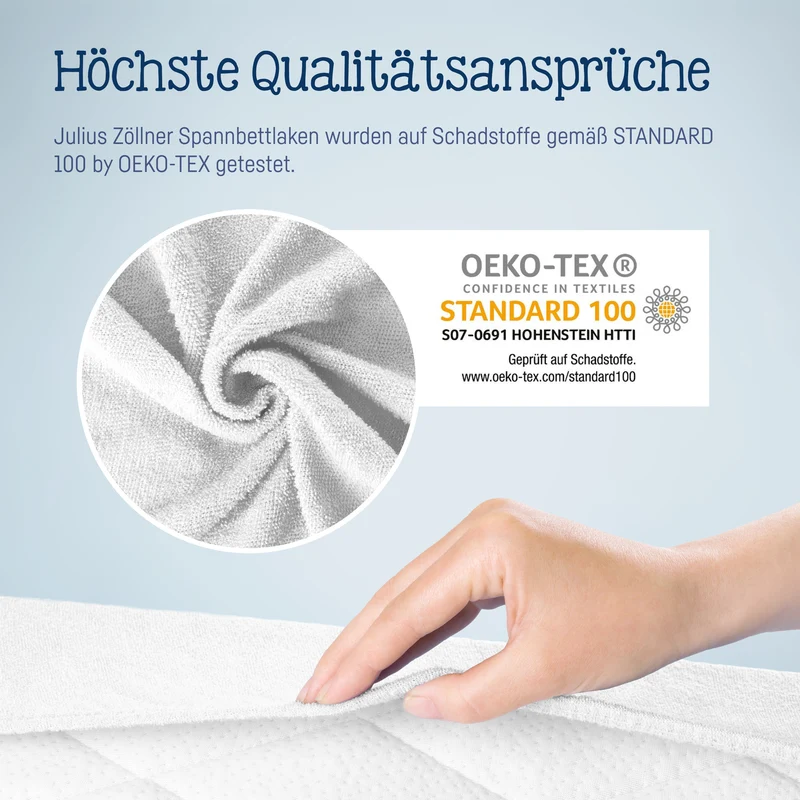 Fottee Spannbettlaken für Babymatratzen 60x120 bis 70x140cm, Weiß