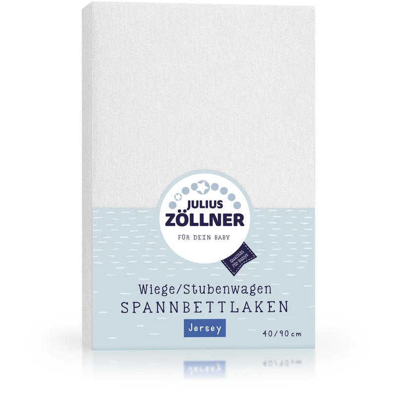Jersey Spannbettlaken für Wiegen & Stubenwagenmatratzen 90x 40 cm, Weiß