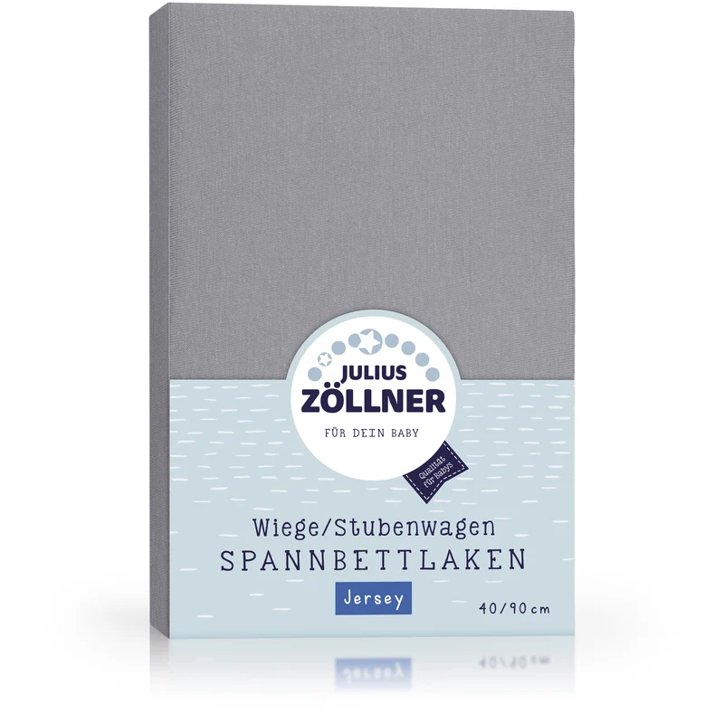Jersey Spannbettlaken für Wiegen & Stubenwagenmatratzen 90x 40 cm, Anthracite