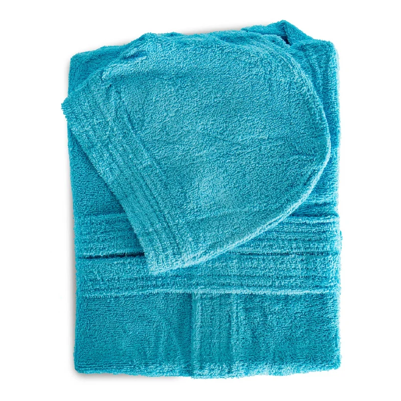 Accappatoio Bambino 100% Cotone con Cappuccio e Tasche Super Assorbente in Spugna Il Gruppone