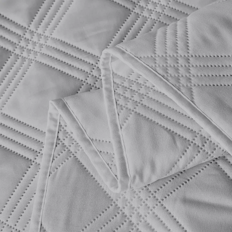 Copriletto Trapuntato Matrimoniale Elegante Trapuntino Microfibra Effetto Raso Il Gruppone