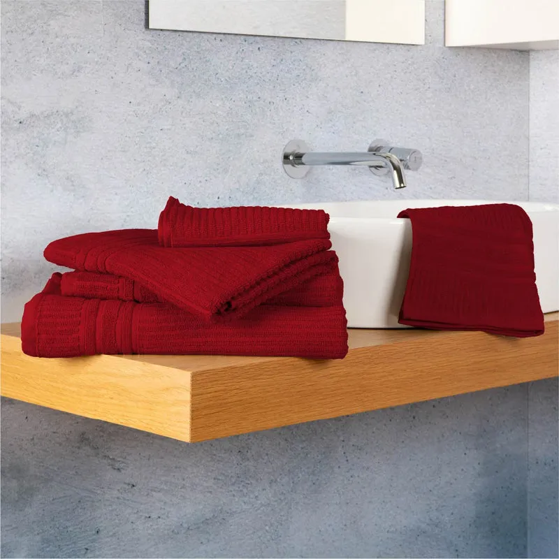 Set Asciugamani 5 Pezzi in Puro Cotone 450 g/m² Certificati OEKO-TEX Il Gruppone