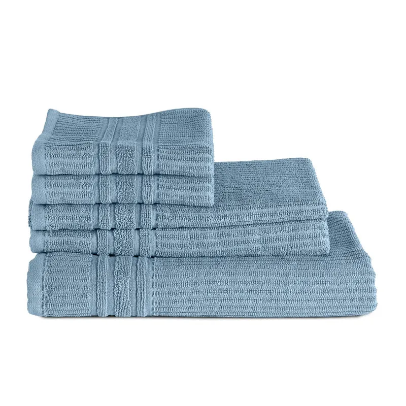 Set Asciugamani 5 Pezzi in Puro Cotone 450 g/m² Certificati OEKO-TEX Il Gruppone