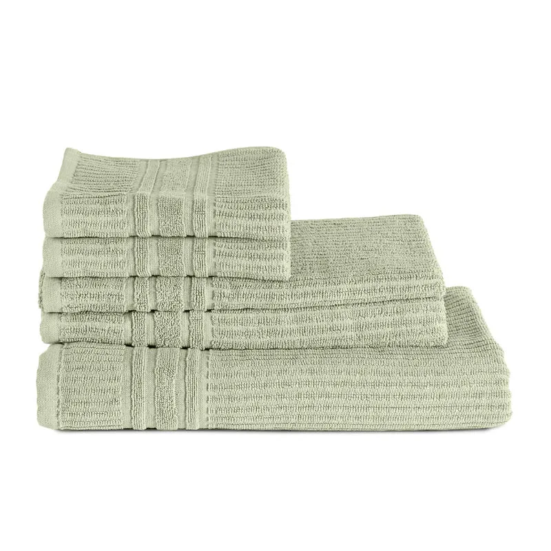 Set Asciugamani 5 Pezzi in Puro Cotone 450 g/m² Certificati OEKO-TEX Il Gruppone