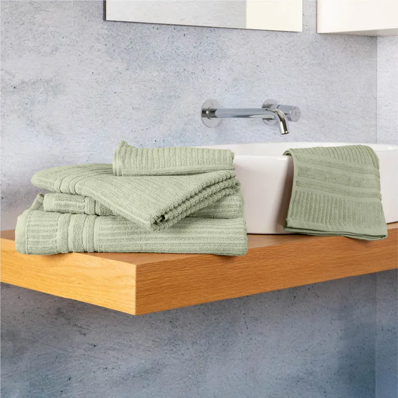 Set Asciugamani 5 Pezzi in Puro Cotone 450 g/m² Certificati OEKO-TEX Il Gruppone