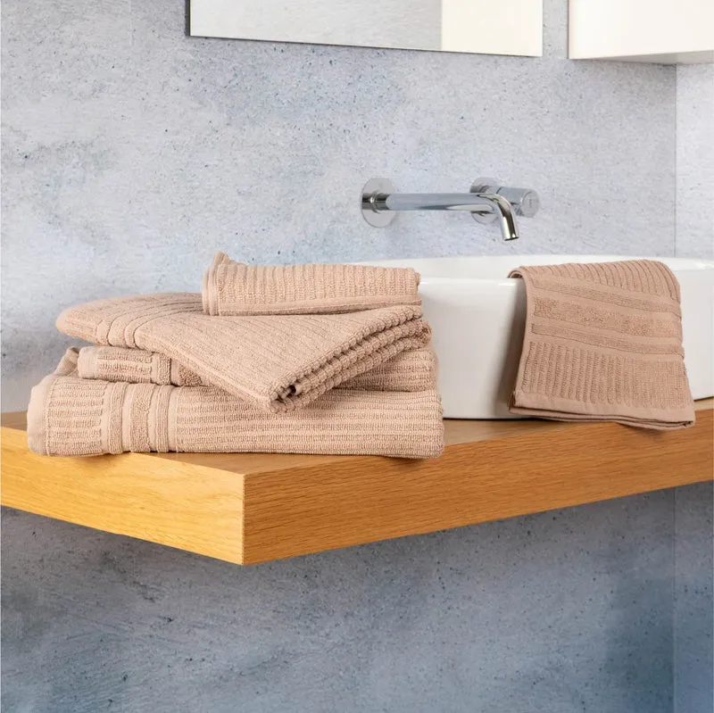 Set Asciugamani 5 Pezzi in Puro Cotone 450 g/m² Certificati OEKO-TEX Il Gruppone