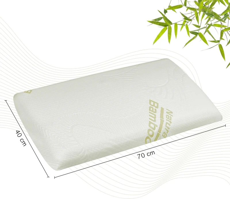 Coppia Guanciali In Vero Memory Foam Cuscino Saponetta Fodera Bambù Il Gruppone