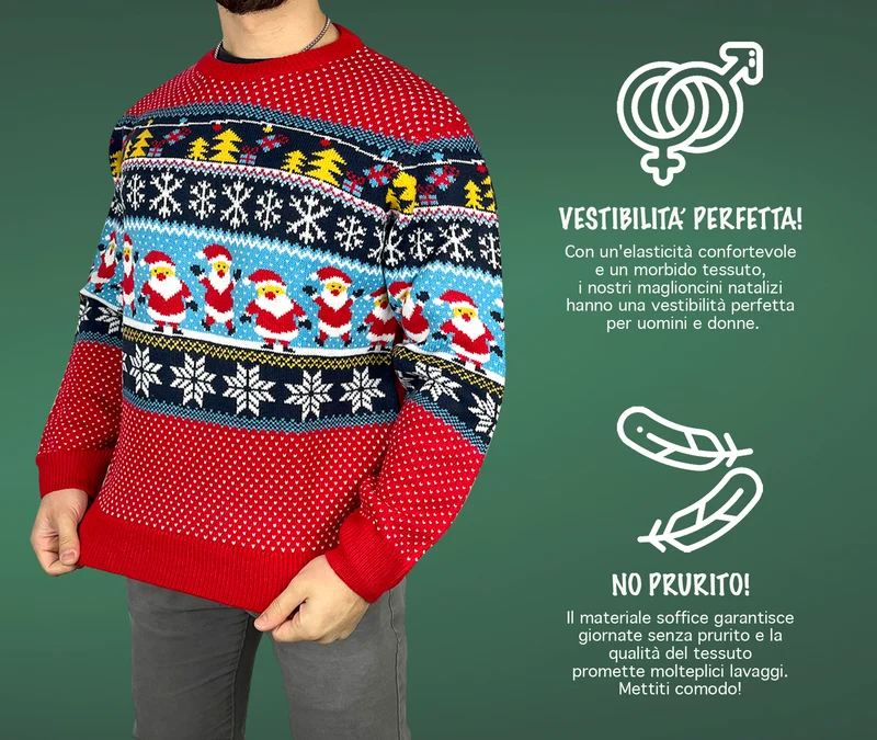 Maglione Natalizio Unisex Uomo e Donna - Il Gruppone