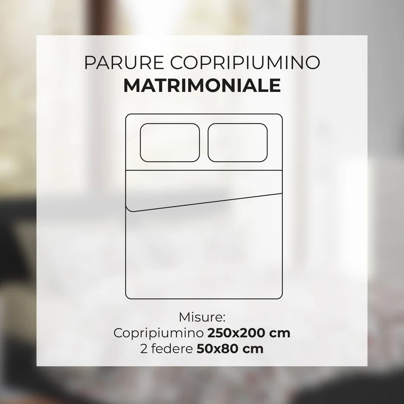 Copripiumino Matrimoniale No Stiro Sacco e Federe Effetto Raso Il Gruppone