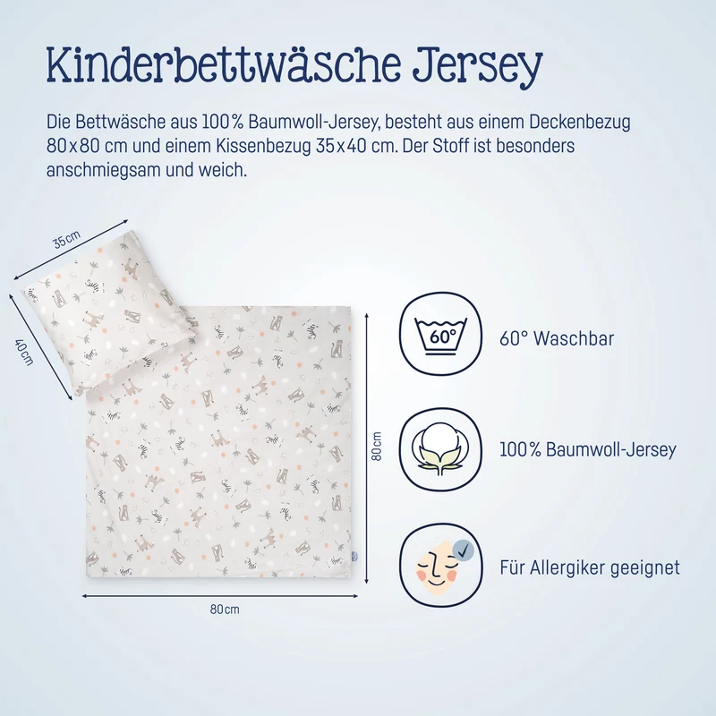 Jersey Bettwäsche Savanne Beige