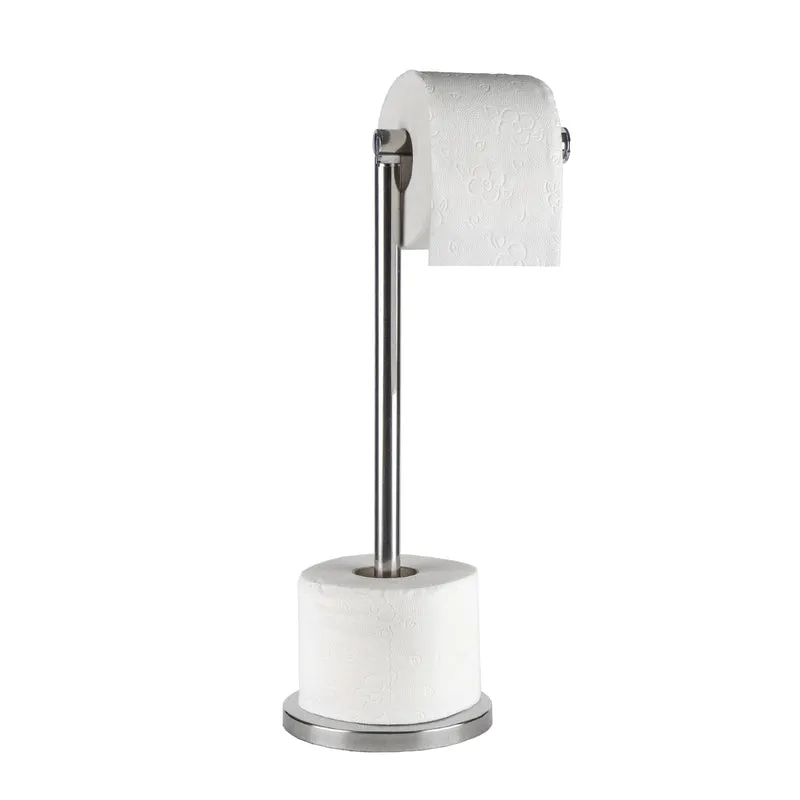 Piantana Portarotolo con Scopino in Metallo Antiruggine Design Moderno Il Gruppone