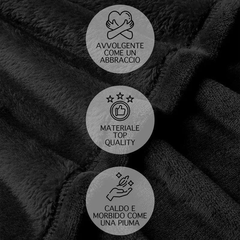 Coperta Invernale in Pile 280 g/mq Tinta Unita Il Gruppone