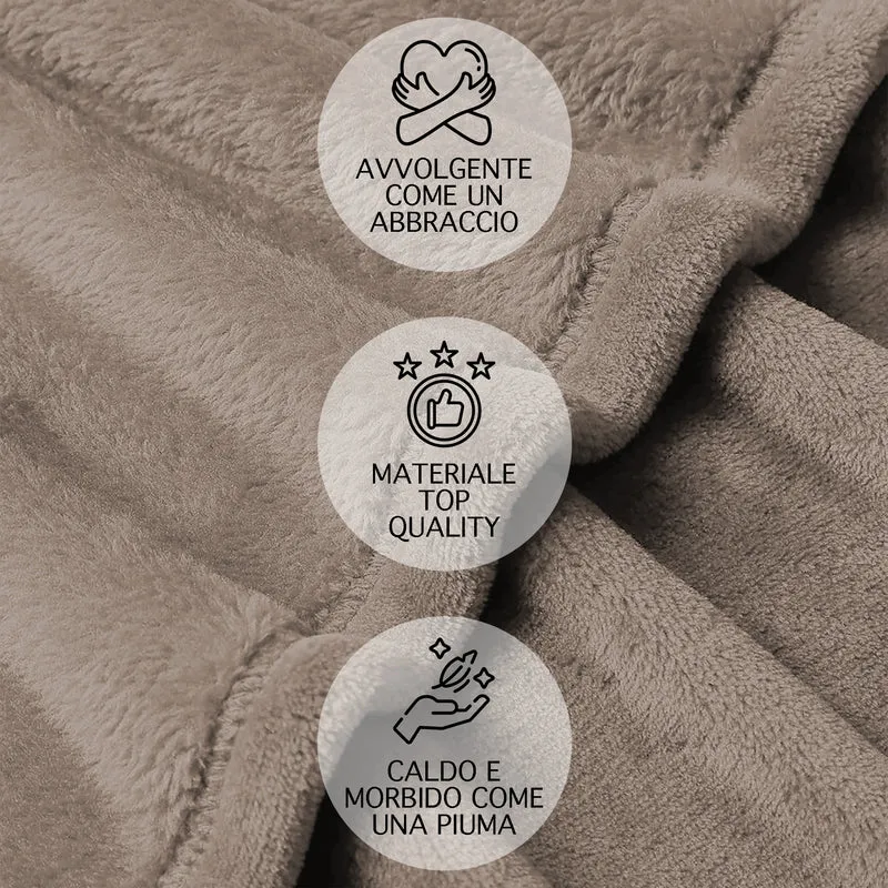 Coperta Invernale in Pile 280 g/mq Tinta Unita Il Gruppone