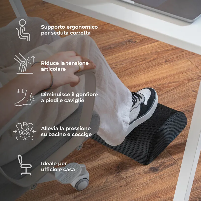 Poggiapiedi Ergonomico in Memory Foam Ortopedico Antiscivolo Il Gruppone