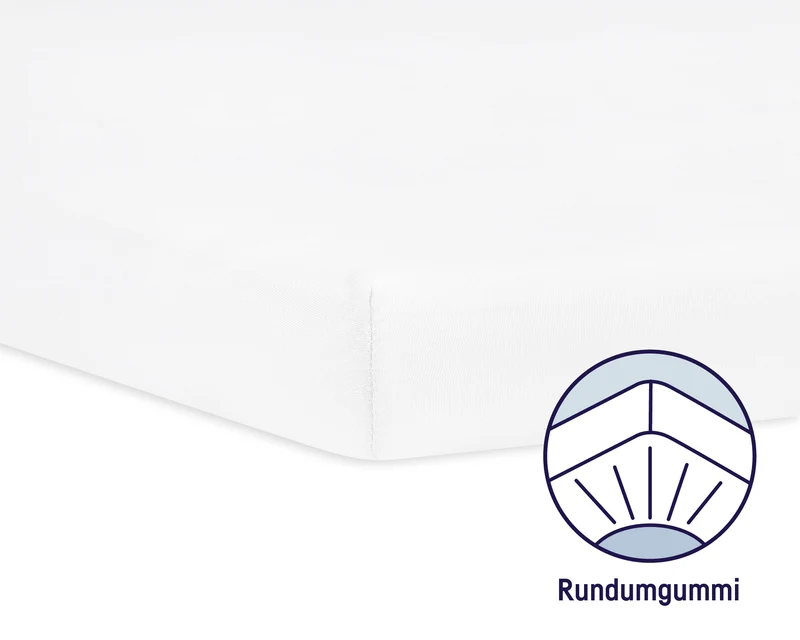 Jersey Spannbettlaken für das Beistellbettchen 50x100cm, Weiß