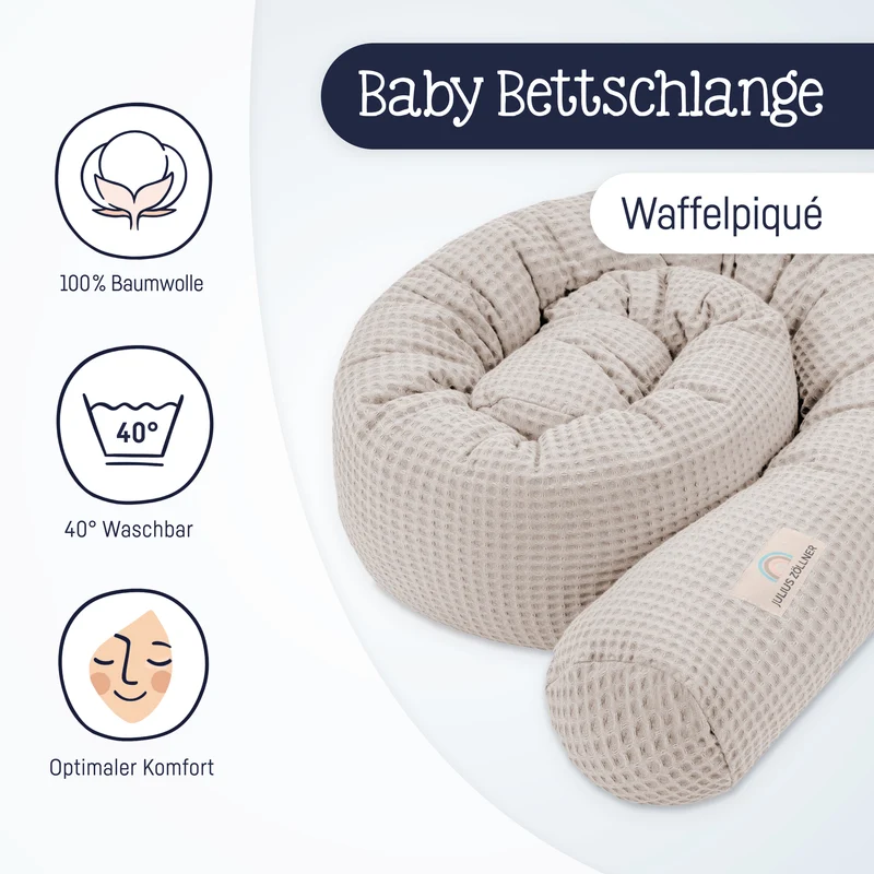 Bettschlange Waffelpiqué Seashell