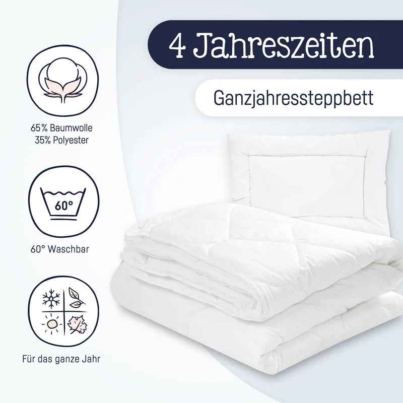 Kindersteppbett-Set, 4 Jahreszeiten