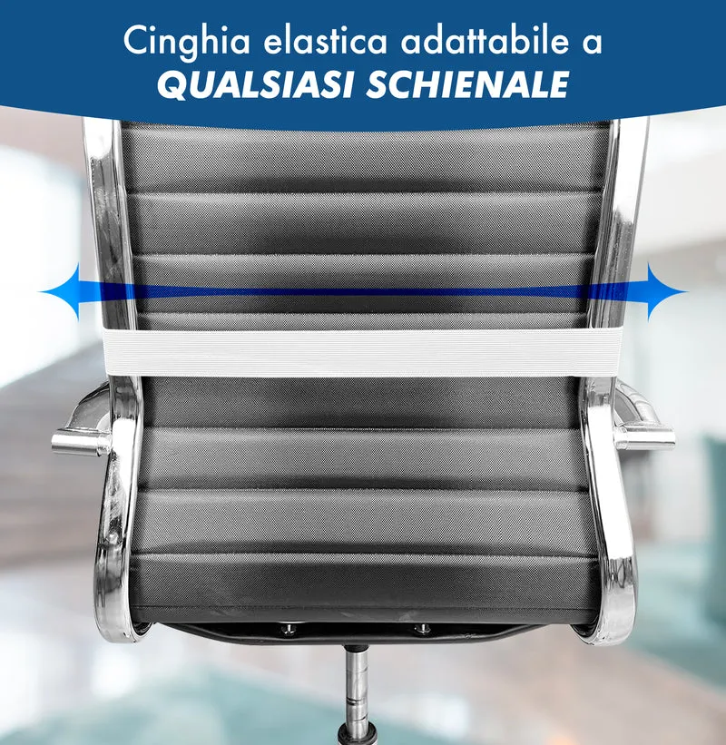Supporto Lombare In Memory Foam Portatile Con Elastico Per Fissaggio Sedia Ufficio Il Gruppone