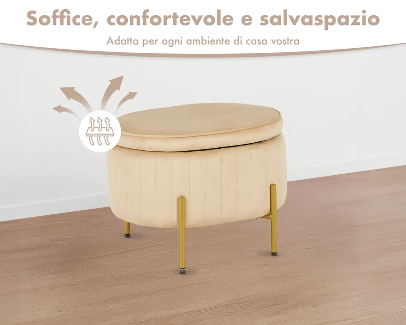 Panca Imbottita Velluto Contenitore XXL Il Gruppone