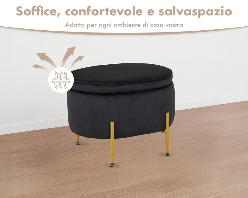 Panca Imbottita Velluto Contenitore XXL Il Gruppone