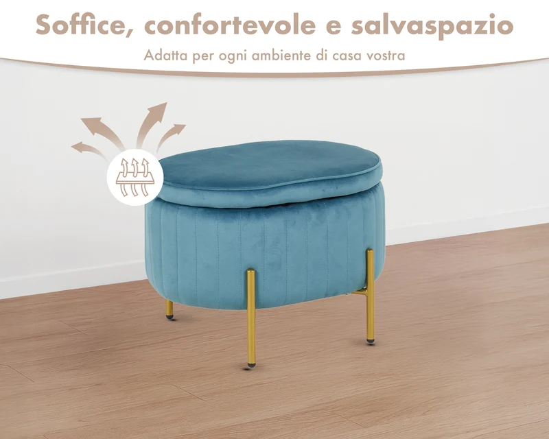Panca Imbottita Velluto Contenitore XXL Il Gruppone