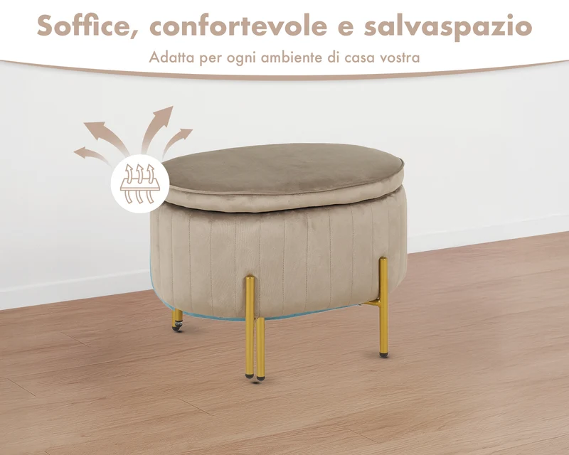 Panca Imbottita Velluto Contenitore XXL Il Gruppone