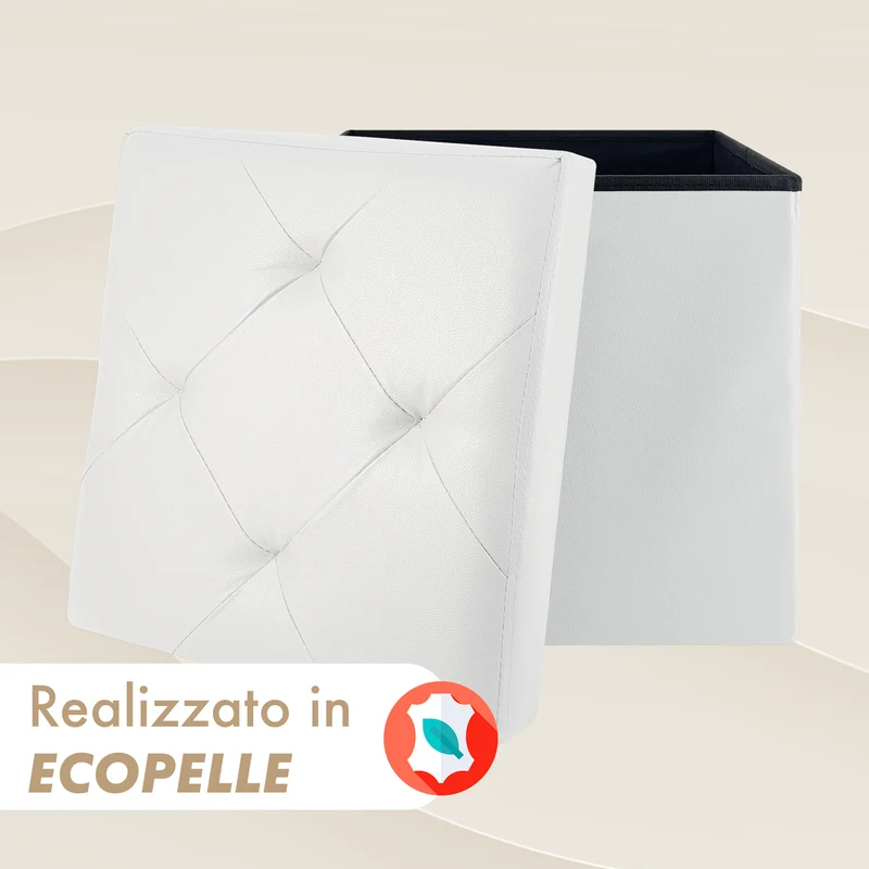 Pouf Poggiapiedi In Ecopelle 2 In 1 Il Gruppone