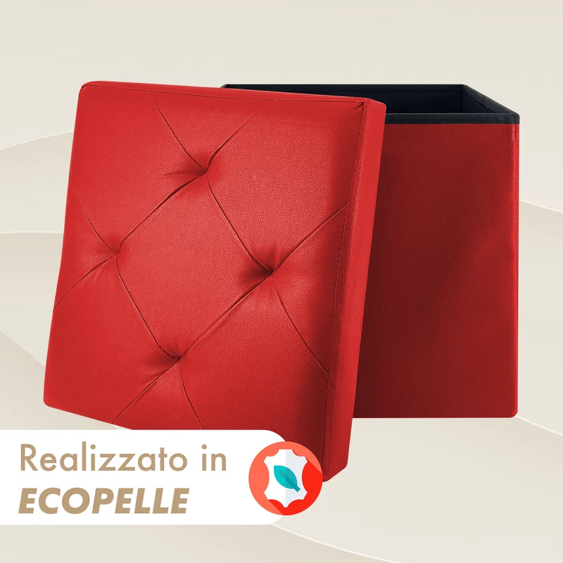 Pouf Poggiapiedi In Ecopelle 2 In 1 Il Gruppone