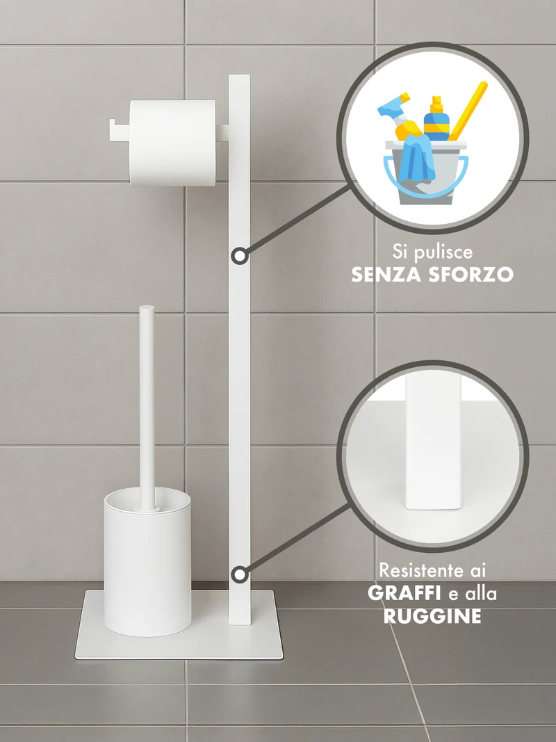 Piantana Portarotolo e Scopino WC il Gruppone