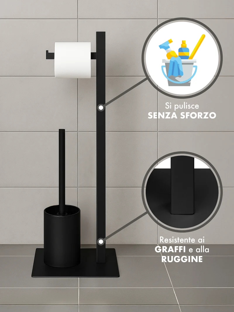 Piantana Portarotolo e Scopino WC il Gruppone