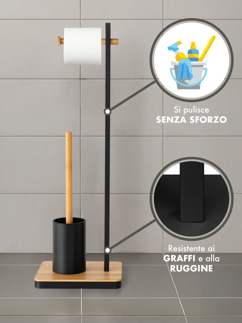 Piantana Portarotolo e Scopino WC il Gruppone