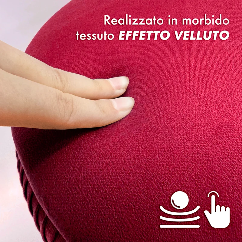Pouf Velluto Contenitore | Gambe Oro Il Gruppone