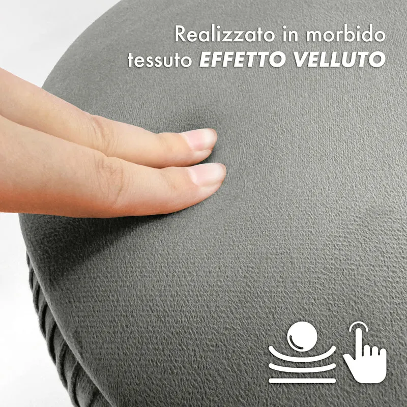 Pouf Velluto Contenitore | Gambe Oro Il Gruppone